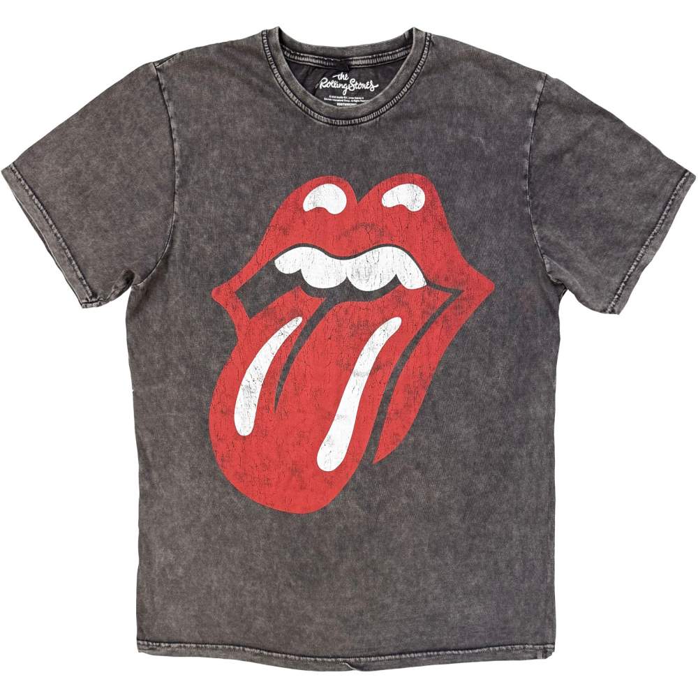 The Rolling Stones - Classic Tongue Mens Tshirt - Grey